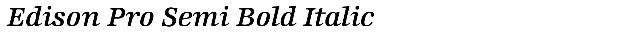 Edison Pro Semi Bold Italic image